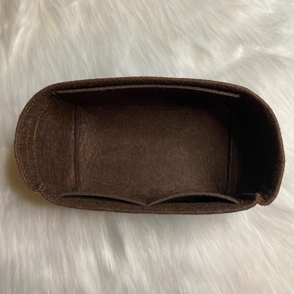 Felt insert organizer shaper for nano speedy brown handmade